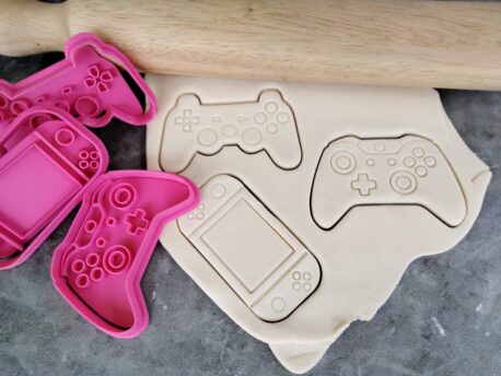 Gaming Controller Cookie Cutter and Fondant Stamp Playstation XBOX Nintendo Switch
