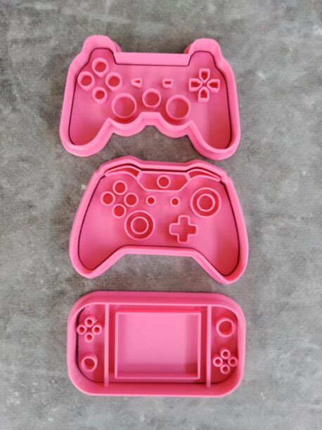 Gaming Controller Cookie Cutter and Fondant Stamp Playstation XBOX Nintendo Switch