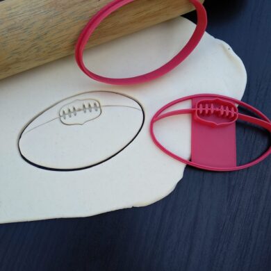 AFL Footy Football Sherrin Cookie Cutter or Fondant Stamp