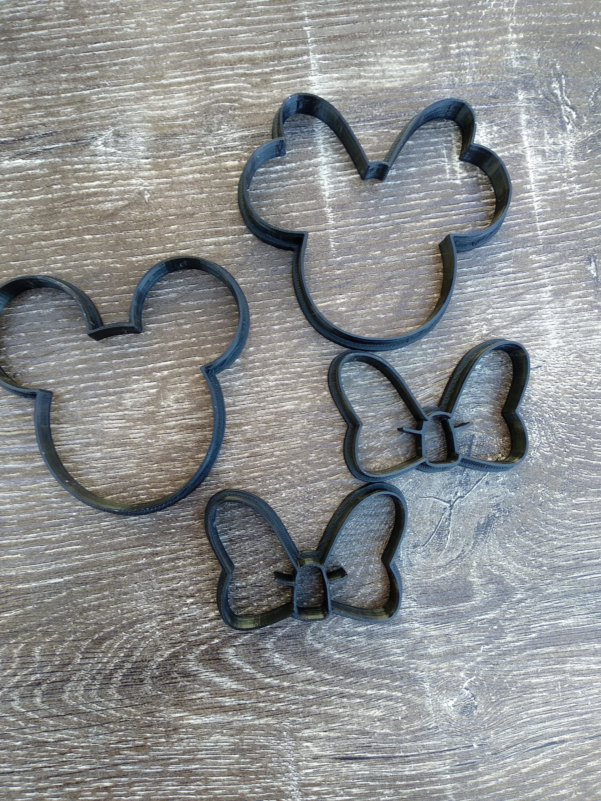 3D Mickey and Minnie Cookie CuttersCartonn Cookie StampEmbossing Cookie MoldFondant ToolsTheme Party
