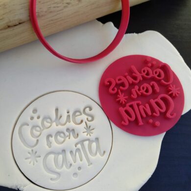 Cookies for Santa Christmas Xmas Cookie Fondant Embosser Stamp & Cutter