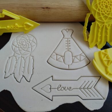 Boho (Style 2) Cookie Fondant Embosser Stamp & Cutter