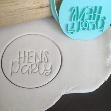 Hens Party Cookie Fondant Embosser Stamp and Cutter