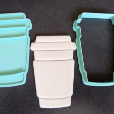 Takeaway Coffee Cup Cookie Fondant Embosser and Cookie Cutter