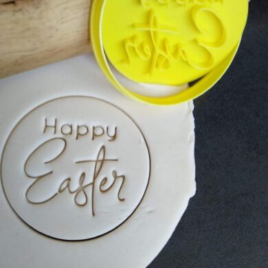 Happy Easter Cookie Fondant Stamp Embosser and Cutter