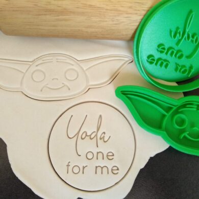The Child / Baby Yoda Cookie Fondant Stamp Embosser and Cutter - Valentines Day