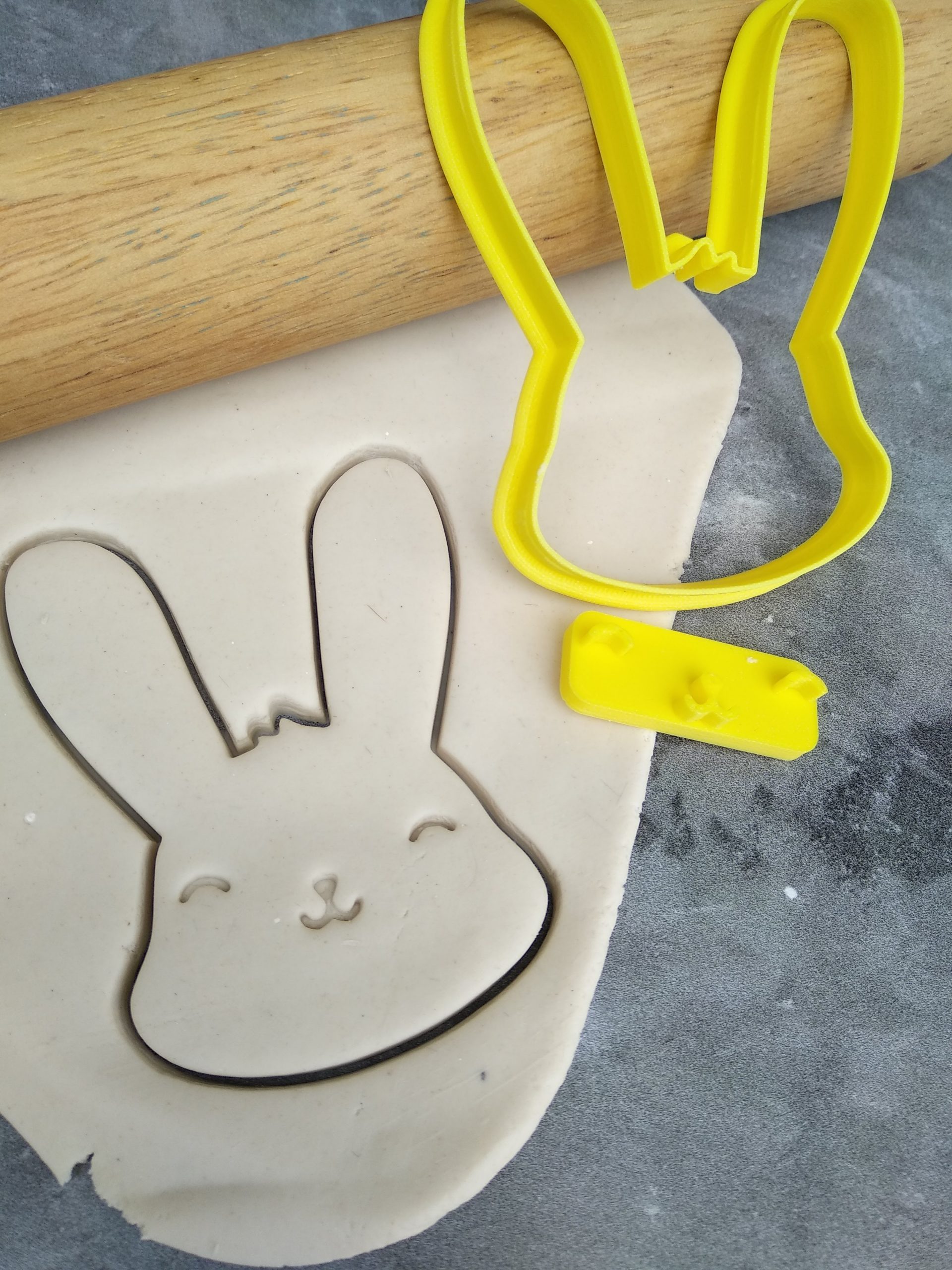 Bunny Face No Bow Cookie Cutter 3D Printed
