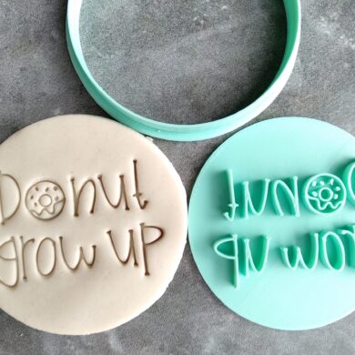 Donut Grow Up Cookie Fondant Stamp Embosser and Cutter