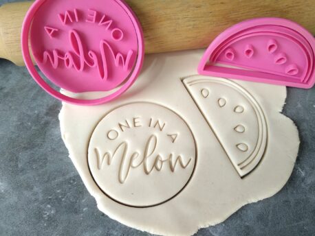 One in a Melon Cookie Fondant Stamp Embosser and Watermelon Cookie Cutter