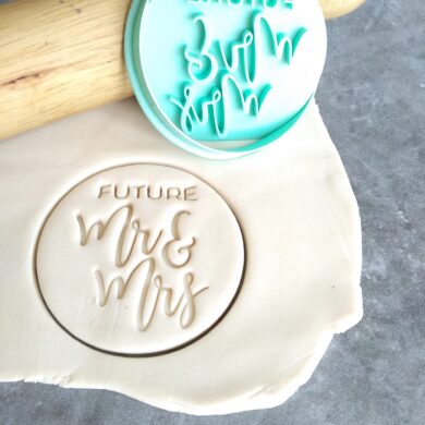 Future Mr and Mrs Cookie Fondant Stamp Embosser and Cutter - Engagement Party