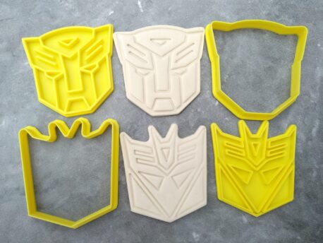 Transformers - Autobot and Decepticon Robot Cookie Cutter and Fondant Stamp Embossers