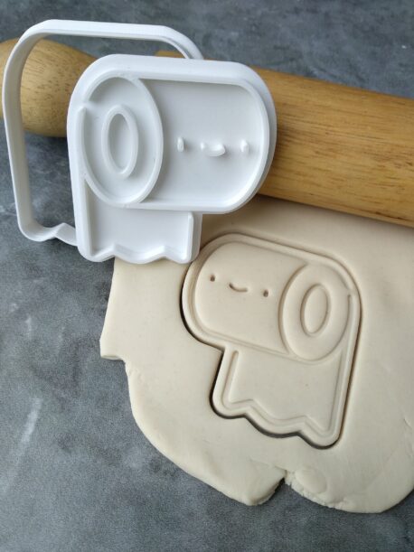 Toilet Roll Toilet Paper Cookie Cutter and Fondant Stamp Embosser
