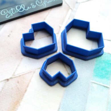 Low Poly Hearts Polymer Clay Shape Cutter