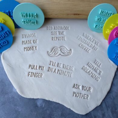 Classic Dad Sayings Cookie text Embosser Stamps Set - Fathers Day