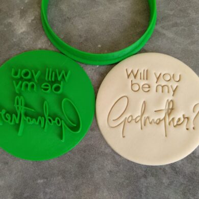 Will you be my Godmother? Cookie Fondant Stamp Embosser and Cutter