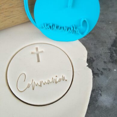 DIY Communion with Cross Cookie Fondant Embosser Stamp and Cutter