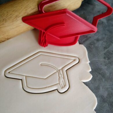 Graduation Hat / Graduation Cap Fondant Imprint Embosser Stamp and Cutter