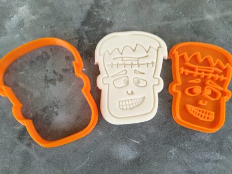 Frankenstein Cookie Fondant Embosser Imprint Stamp and Cutter Halloween