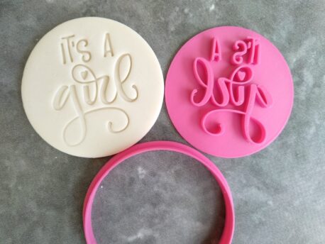 It’s a Girl Cookie Fondant Embosser Stamp and Cutter Baby Shower