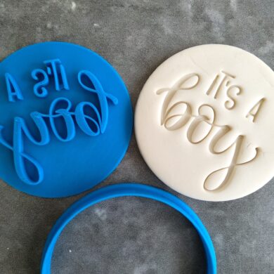 It’s a Boy Cookie Fondant Embosser Stamp and Cutter Baby Shower
