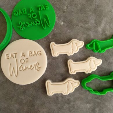 Eat a Bag of Weiners Cookie Fondant Embosser Imprint Stamp and Cookie Cutter