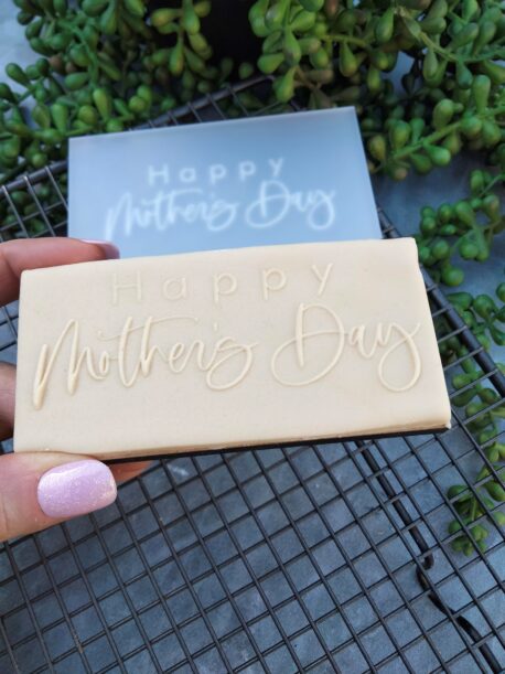 Happy Mothers Day Fondant Stamp with Raised Detail (Style 2)