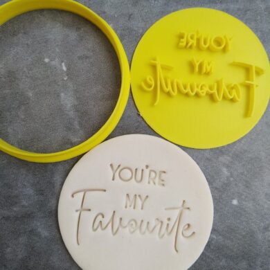 You're my Favourite DIY Cookie Fondant Embosser Imprint Stamp and Cutter