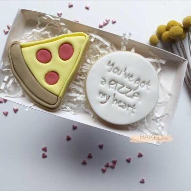 You've got a PIZZA my heart - Cookie Cutter and Fondant Stamp Embosser Set - Valentines Day