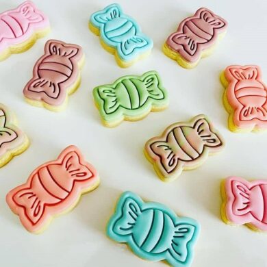Candy Cookie Cutter and Embosser Imprint Stamp Lollies Lolly