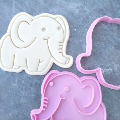 Jungle Safari Elephant Cookie Cutter and Fondant Embosser Imprint Stamp