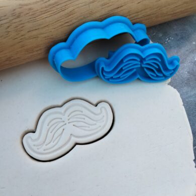 Mini Moustache Cookie Cutter and Fondant Embosser Stamp