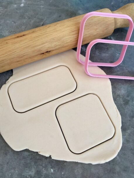 Square and Rectangle with Rounded Corners Shape Cutter Set for Cookie Dough and Fondant - Cookie Cutter / Fondant Cutter