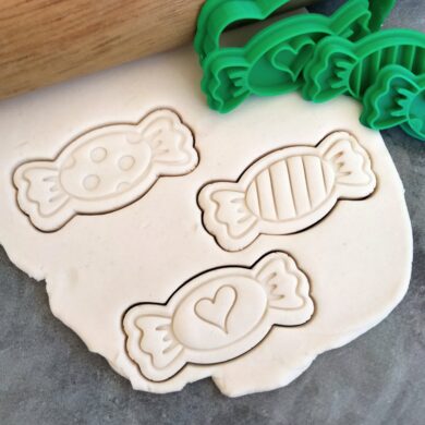 Candy Cookie Cutter and Embosser Imprint Stamp Lollies Lolly (Style 2 - Set of 3 Embossers)
