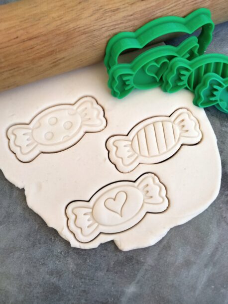Candy Cookie Cutter and Embosser Imprint Stamp Lollies Lolly (Style 2 - Set of 3 Embossers)